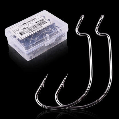HookUpCo. 10pc Crank Hooks for Carp Fishing - HookUpCo.