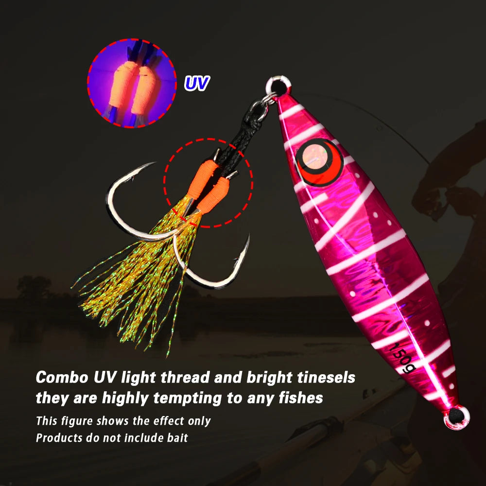 HookUpCo. 10Pcs Metal Jigging Tail Assist Hooks - HookUpCo.