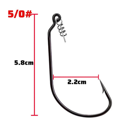 HookUpCo. Sharp Offset Worm Hooks for Fishing - HookUpCo.