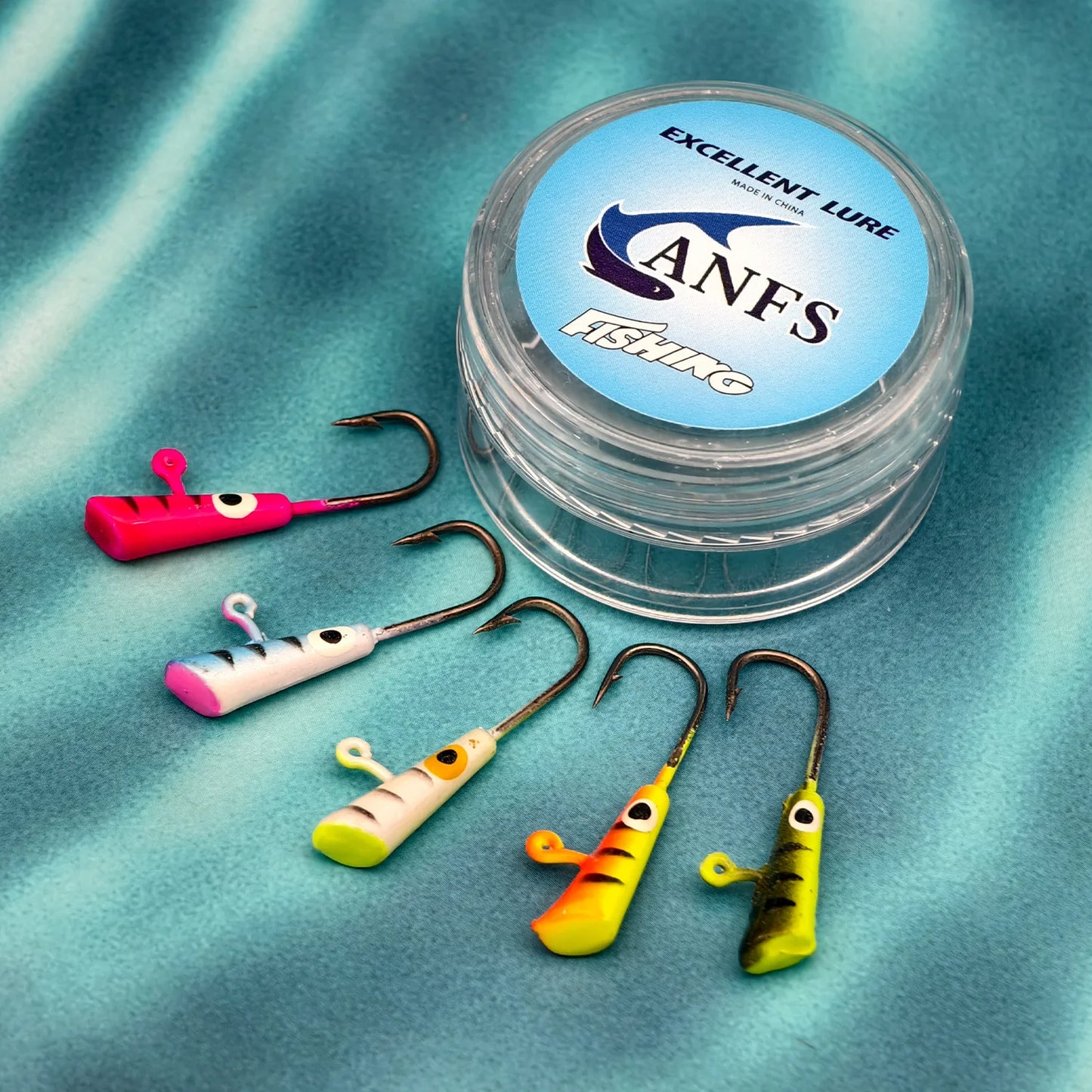HookUpCo. Ice Fishing Jig Kit for Walleye and Bass
