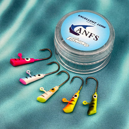HookUpCo. Ice Fishing Jig Kit for Walleye and Bass