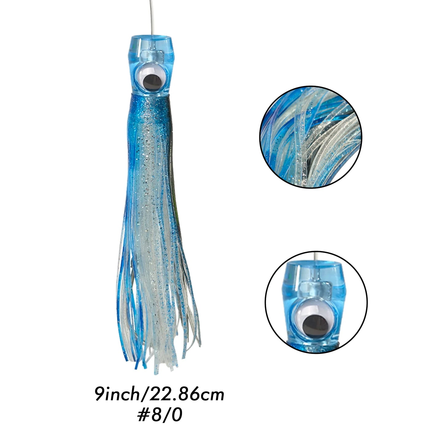 HookUpCo. Transparent Trolling Lure Set for Big Fish