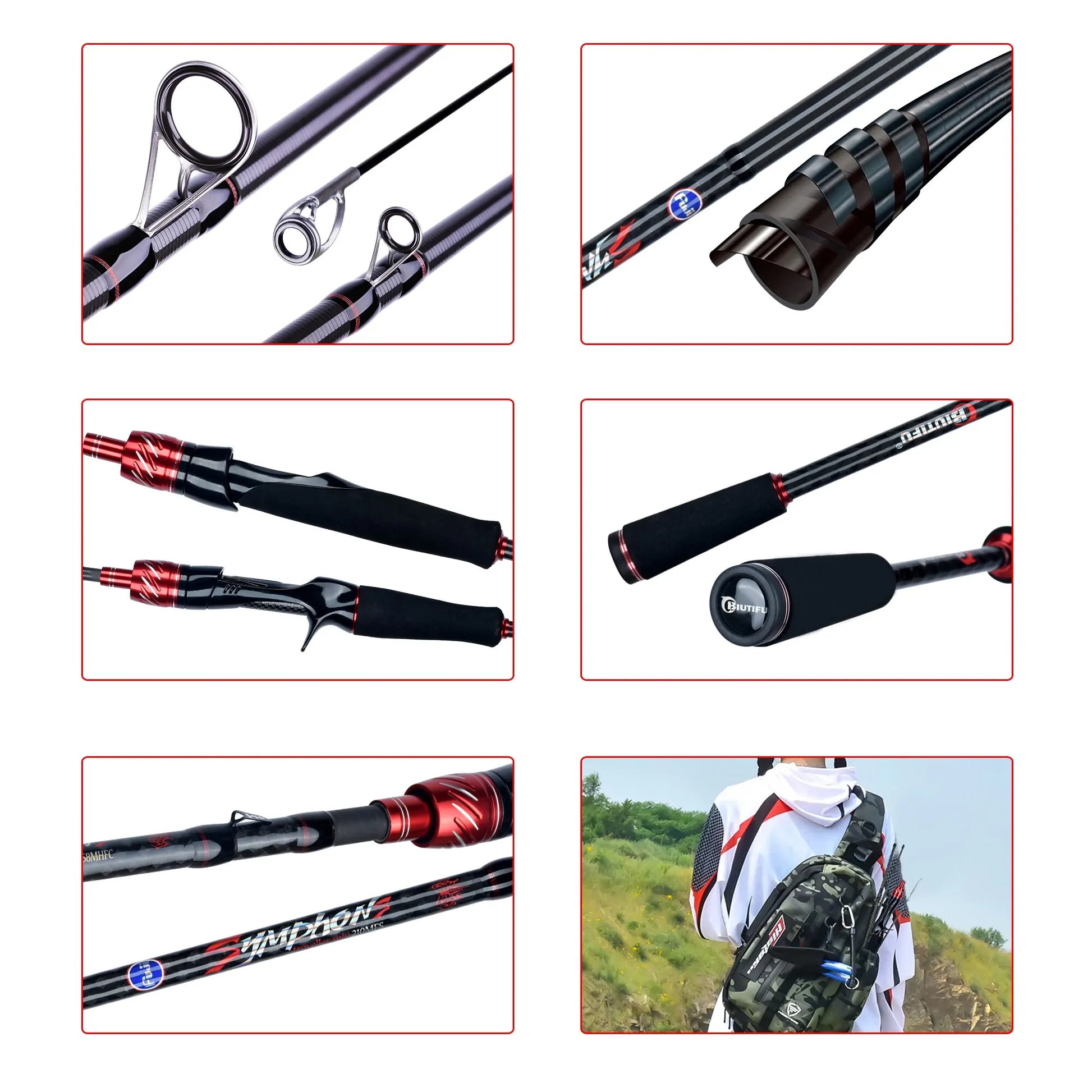HookUpCo. Mini Rock Fishing Rod, Carbon Spinning - HookUpCo.