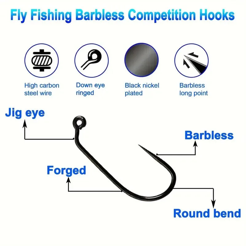 HookUpCo. Barbless Fly Fishing Hooks - HookUpCo.