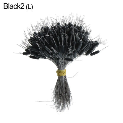 300 Black Silicone Fishing Bobber Stoppers - HookUpCo.