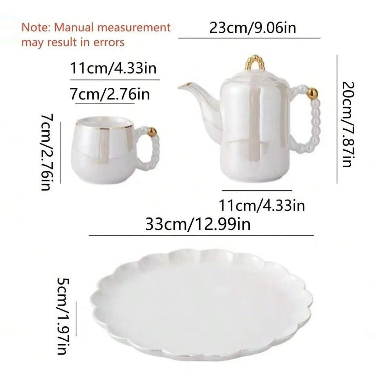 European Pearl Porcelain Tea Set
