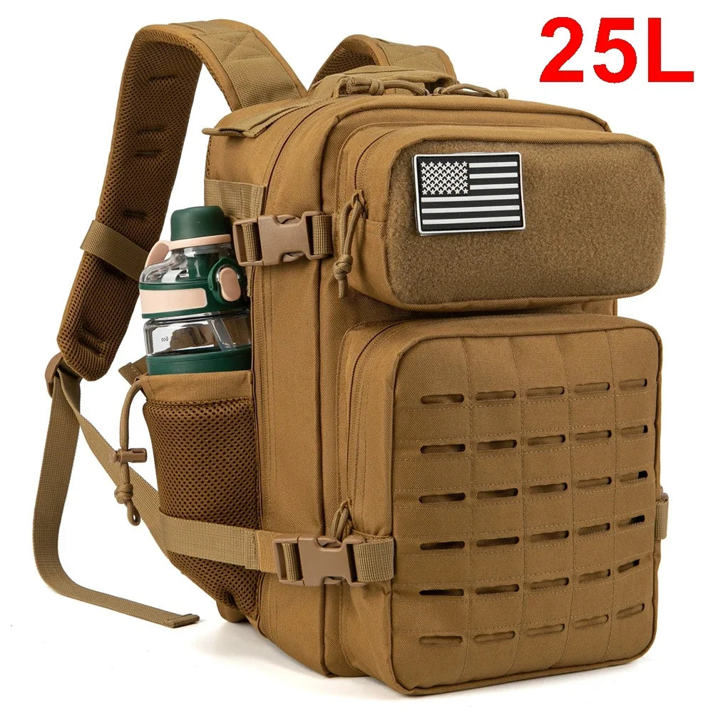 25L/45L Tactical Backpack with Bottle Holder for Outdoor Use