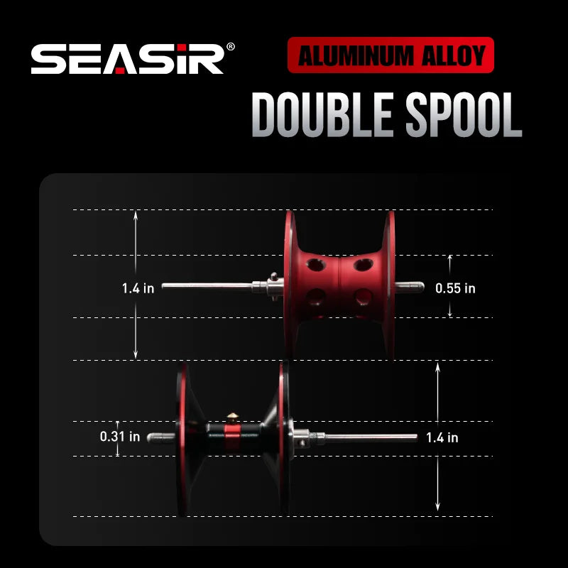 HookUpCo. Salminus Baitcasting Reel, 12KG Drag - HookUpCo.