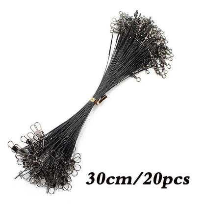 HookUpCo. Steel Fishing Leader with Swivel 30cm - HookUpCo.