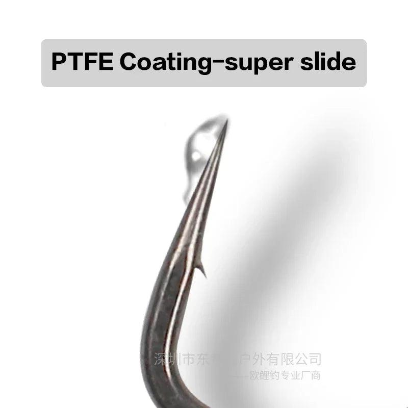HookUpCo. 10 Ultra Sharp PTFE Coated Fishing Hooks - HookUpCo.