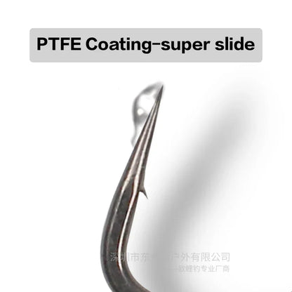 HookUpCo. 10 Ultra Sharp PTFE Coated Fishing Hooks - HookUpCo.