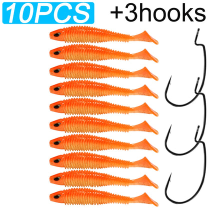 HookUpCo. Soft T Tail Fishing Lures - HookUpCo.