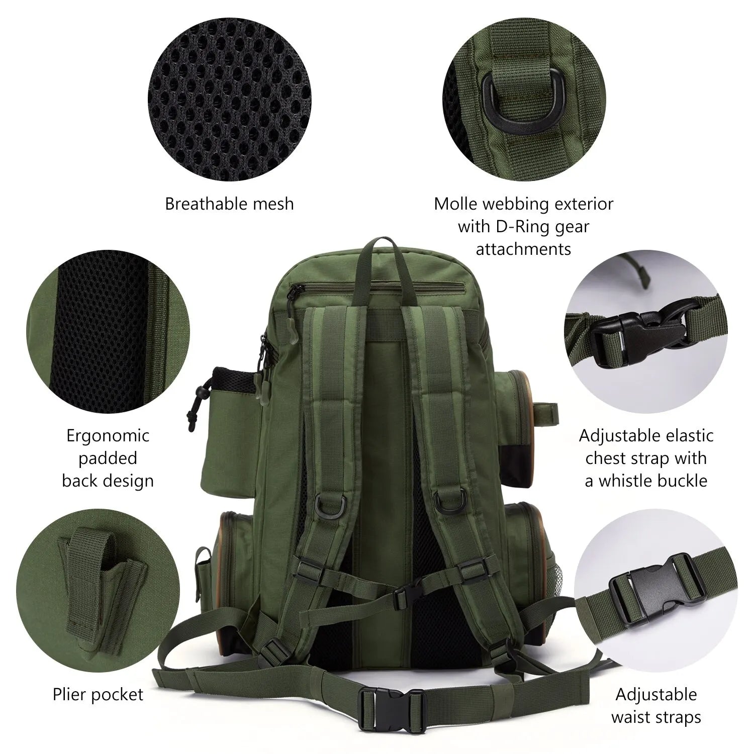 Lightweight Tactical Fishing Tackle Backpack - HookUpCo.