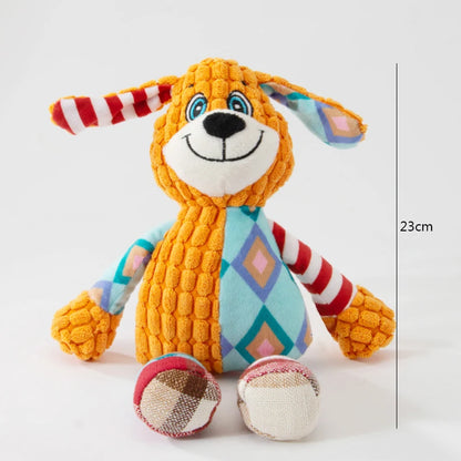 Interactive Plush Dog Cat Toy for Chewing and Squeaking