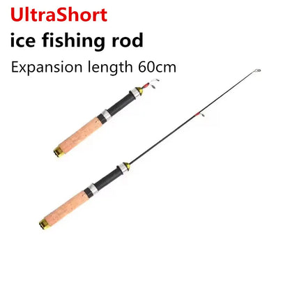 HookUpCo. 60cm Telescopic Ice Fishing Rod - HookUpCo.