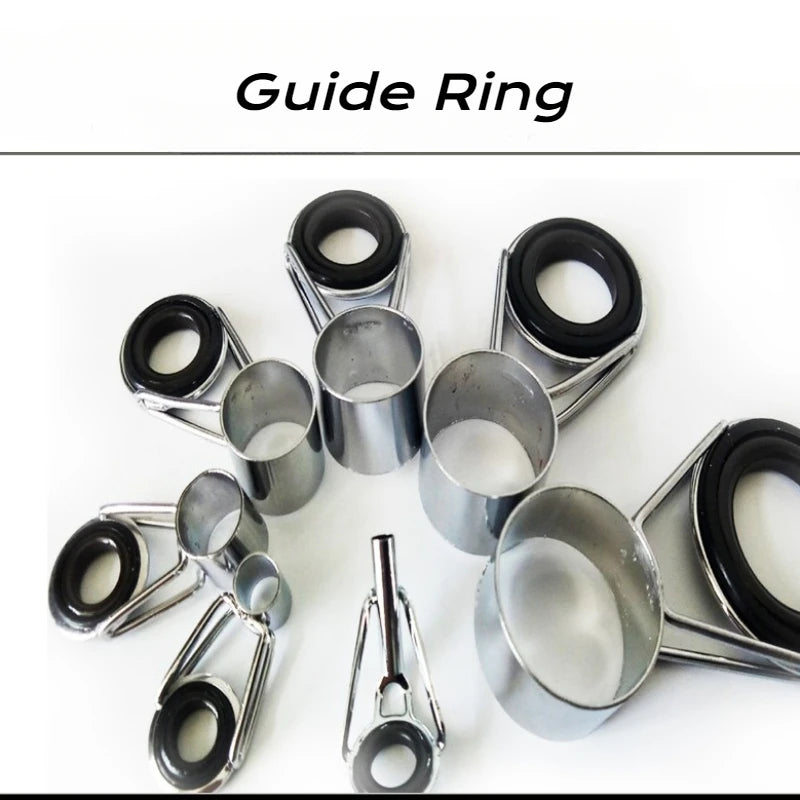 High Carbon Fishing Rod Guide Ring Set - 7 Packs - HookUpCo.