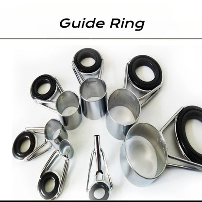 High Carbon Fishing Rod Guide Ring Set - 7 Packs - HookUpCo.