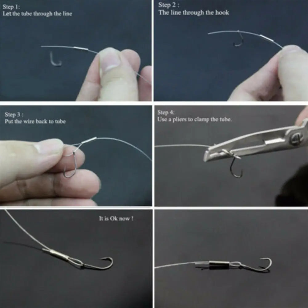 Copper Crimp Sleeves for Fishing Lines - 100pcs - HookUpCo.