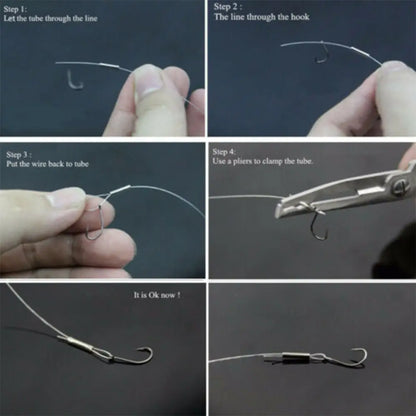 Copper Crimp Sleeves for Fishing Lines - 100pcs - HookUpCo.