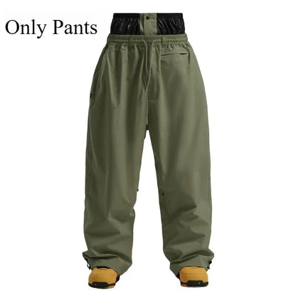 Ski & Snowboarding Sports Pants - Windproof Waterproof Baggy - Unisex Comfort