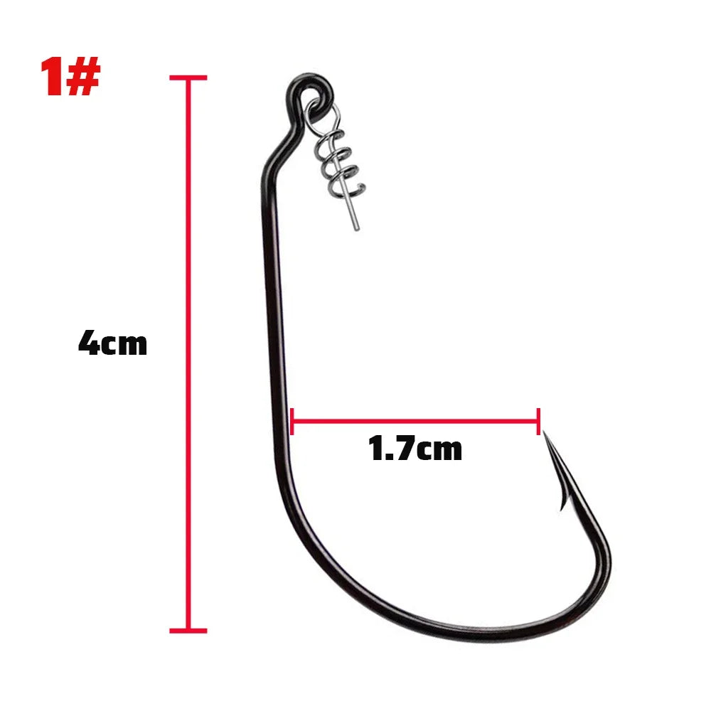 HookUpCo. Sharp Offset Worm Hooks for Fishing - HookUpCo.