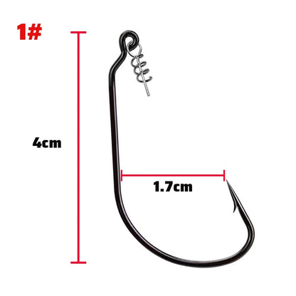 HookUpCo. Sharp Offset Worm Hooks for Fishing - HookUpCo.