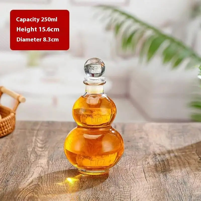 Elegant Borosilicate Glass Wine Bottle with Lid