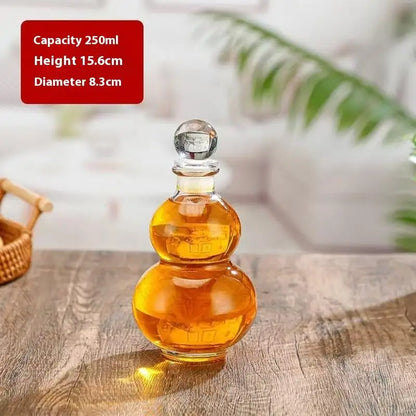 Elegant Borosilicate Glass Wine Bottle with Lid