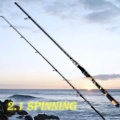 HookUpCo Heavy-Duty Fishing Rod for Larger Fish, 6.9Ft