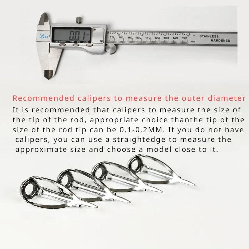 Anti-Tangle Fishing Rod Tip Guide Rings Set