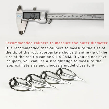 Anti-Tangle Fishing Rod Tip Guide Rings Set