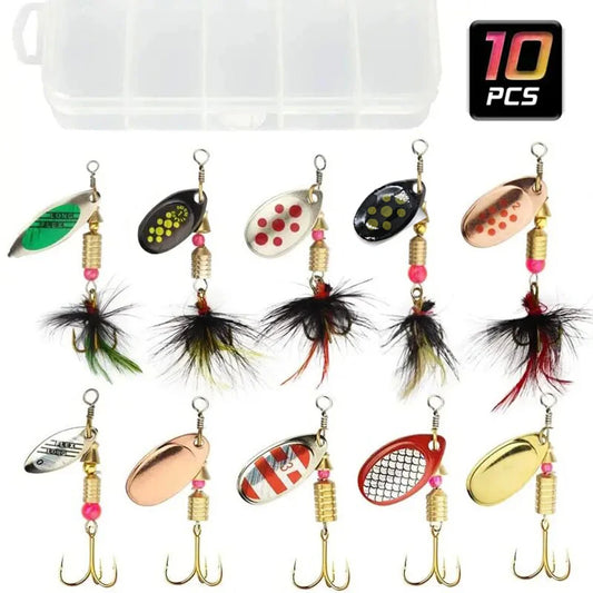 HookUpCo. Metal Spoon Lure Set for Pike Fishing - HookUpCo.