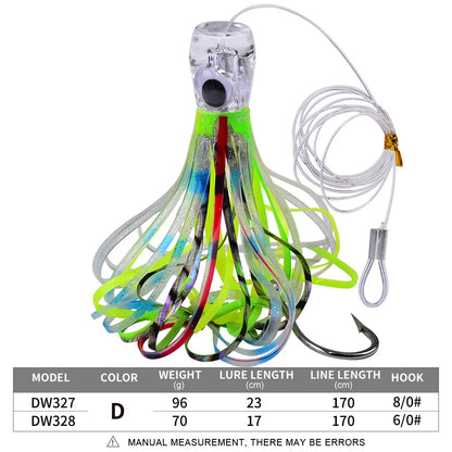 HookUpCo. Professional Squid Fishing Lures Set