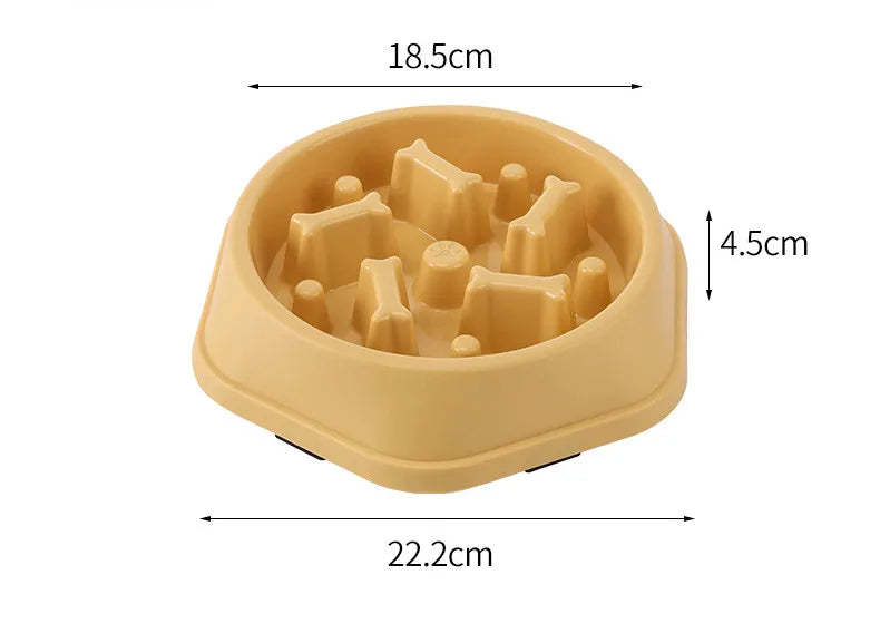 HookUpCo. Non-Slip Slow Feed Bowl for Healthy Pets