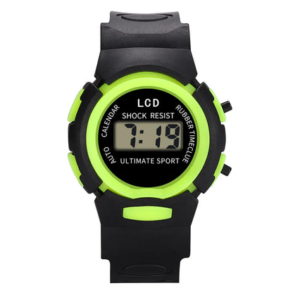 Waterproof LED Sports Watch for Kids with Alarm and Date