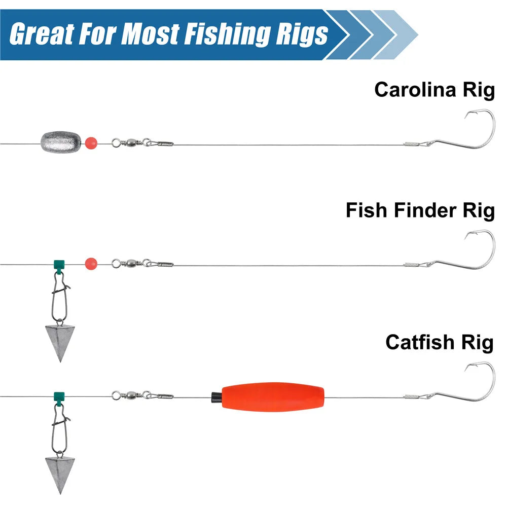 HookUpCo. 30-Piece Steel Fishing Hook Set - HookUpCo.