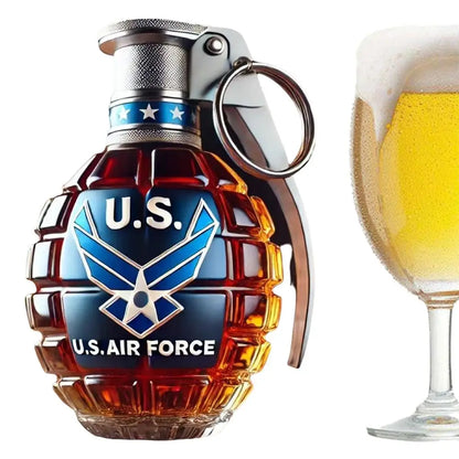 Engraved Military Hand Whiskey Bottle Gift