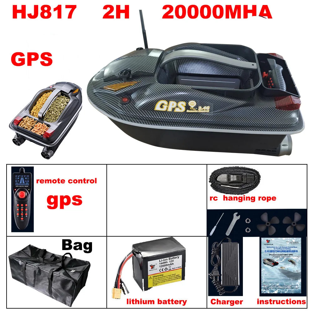 HookUpCo. GPS Bait Boat for Night Fishing