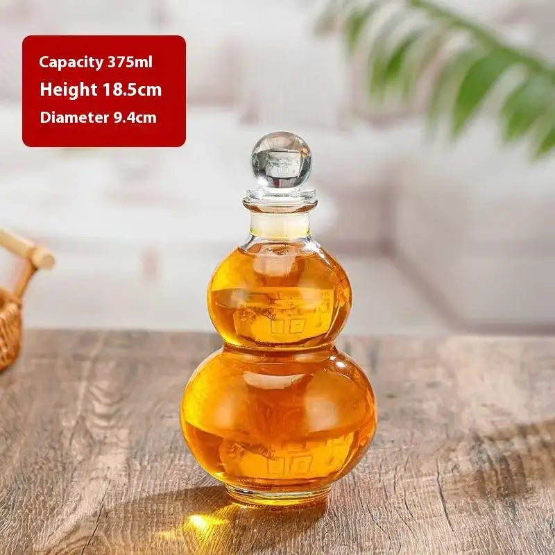 Elegant Borosilicate Glass Wine Bottle with Lid