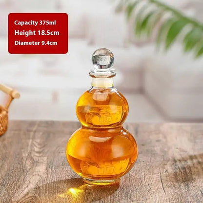 Elegant Borosilicate Glass Wine Bottle with Lid