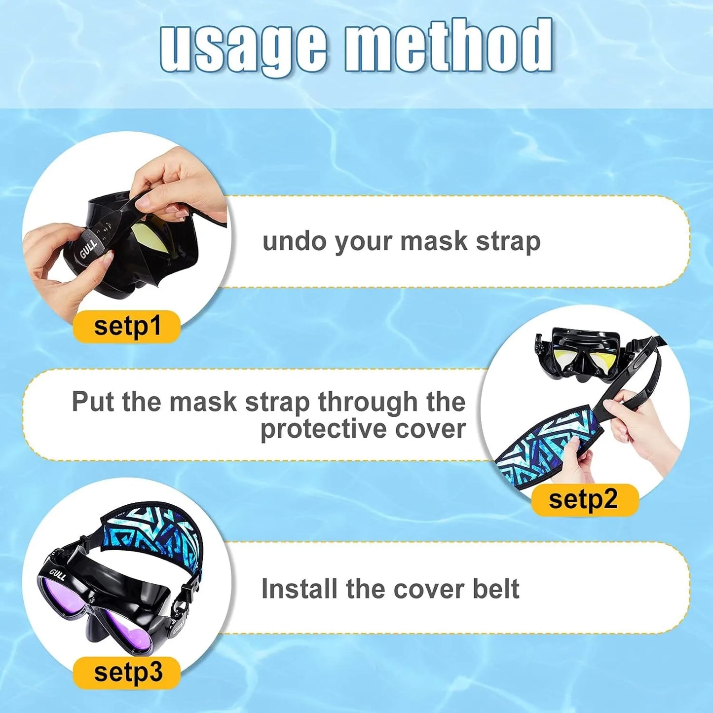HookUpCo. Neoprene Diving Mask Strap