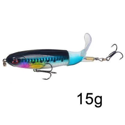 HookUpCo. Topwater Fishing Lure with Rotating Tail