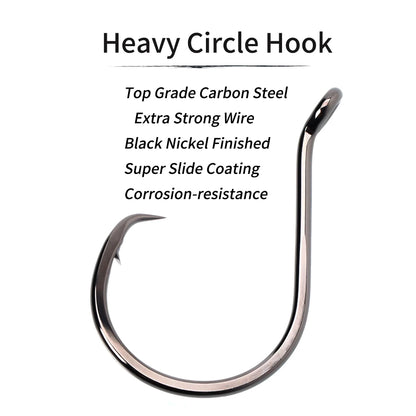 HookUpCo. Heavy-Duty Black Nickel Fishing Hooks - HookUpCo.