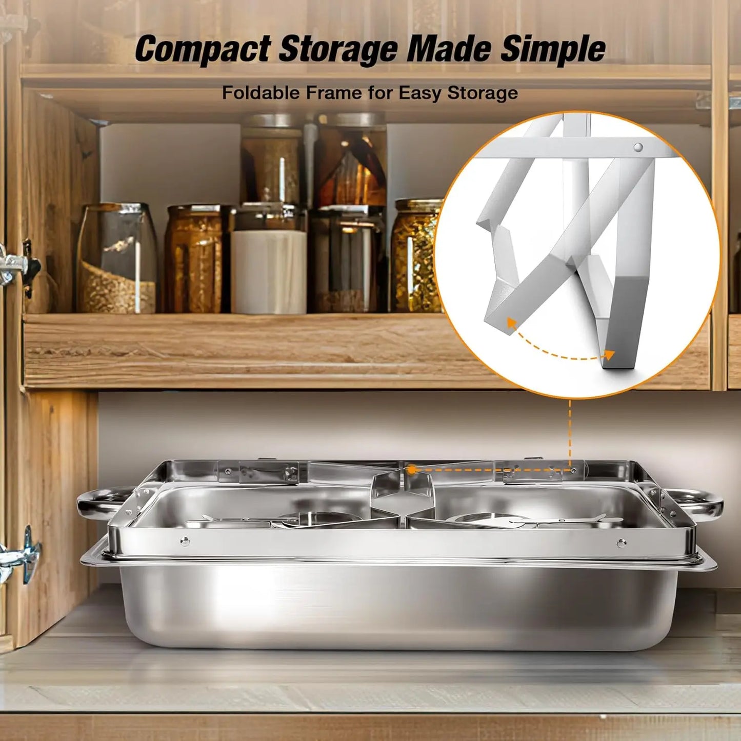 HookUpCo. Stainless Steel Chafing Set