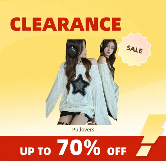 Harajuku Star Hollow Out Long Sleeve Casual T-Shirt for Women