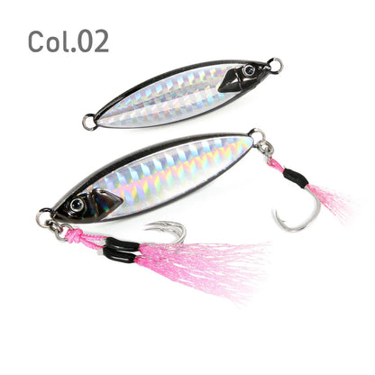 HookUpCo. Glow Fishing Lure Jig for Tuna and Sea Bass 15g-60g