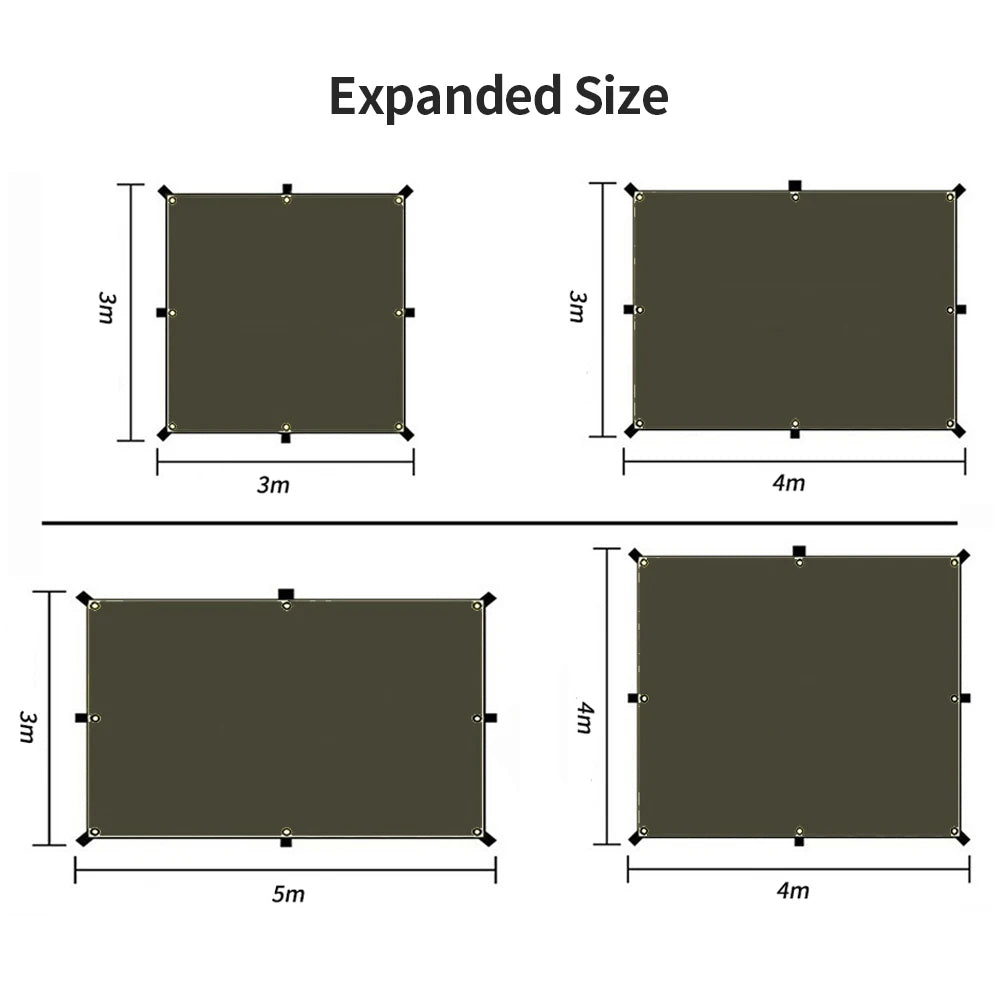 HookUpCo. Ultralight Waterproof Tarp Tent Canopy - HookUpCo.