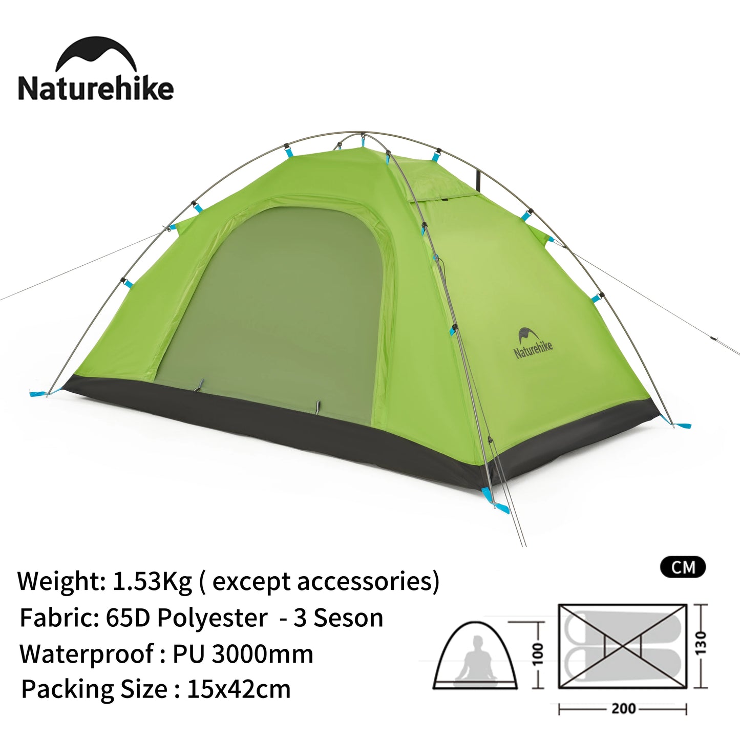 HookUpCo. Ultralight Mosquito-Repellent Camping Tent