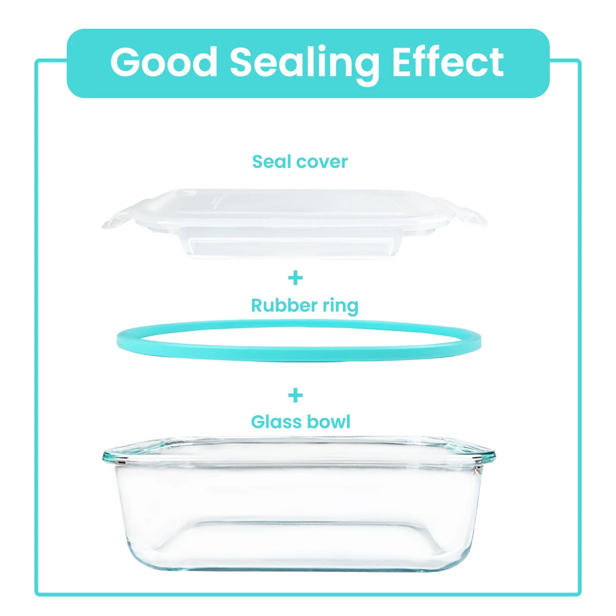 HookUpCo. Glass Storage Set 8pcs