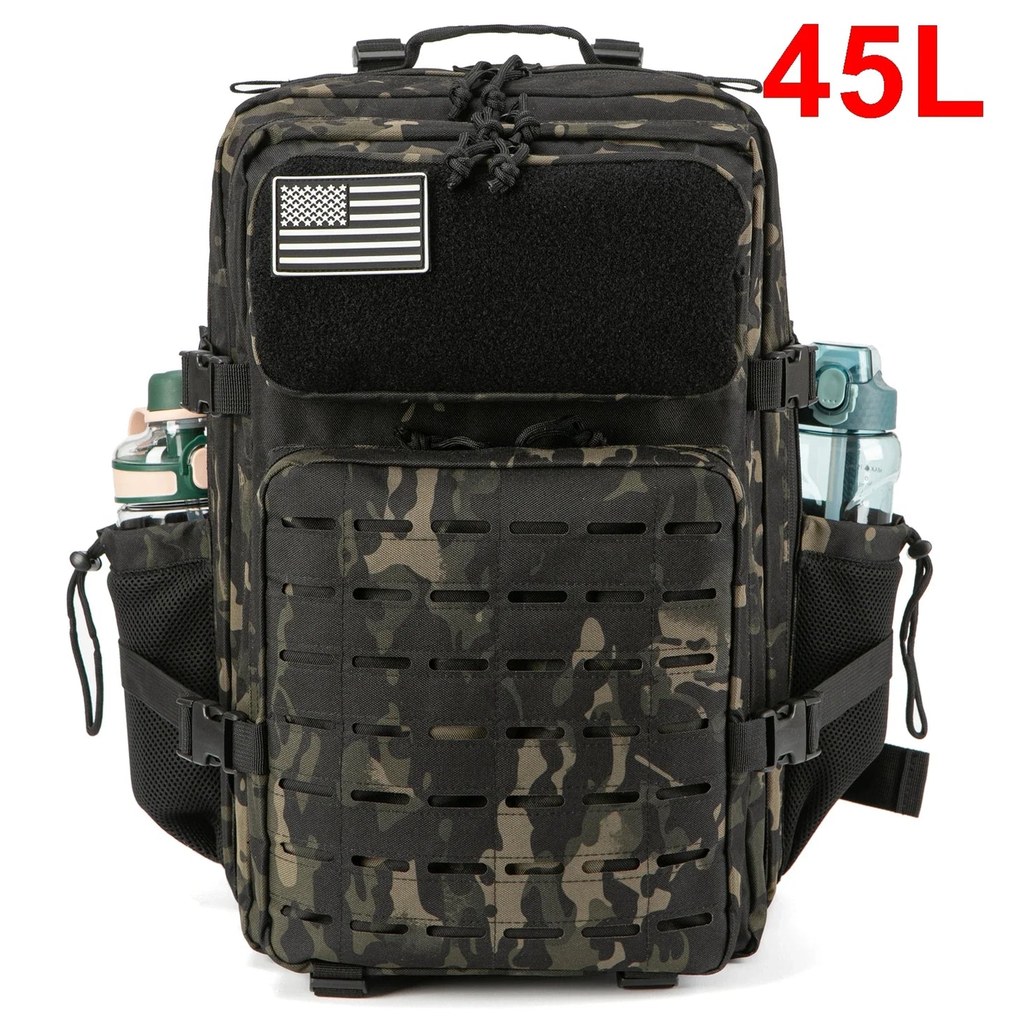 25L/45L Tactical Backpack with Bottle Holder for Outdoor Use